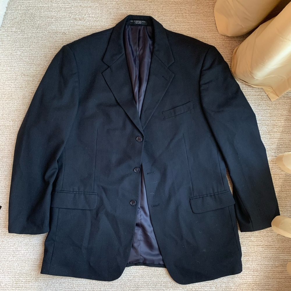 mens jones new york black suit coat